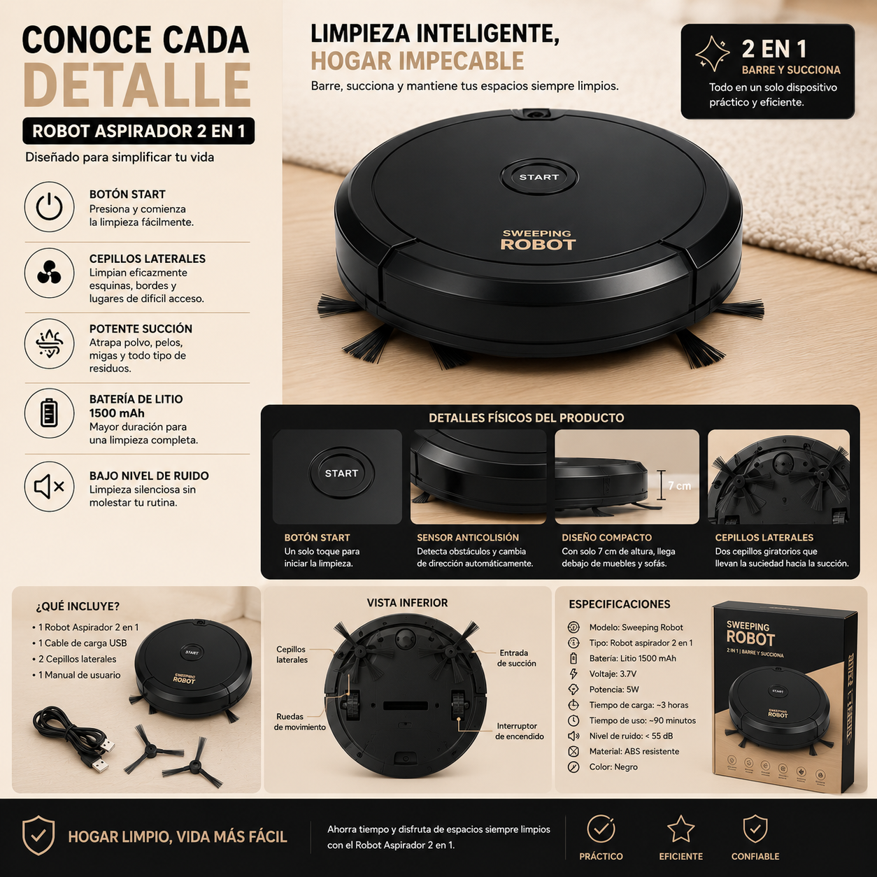 🔥 Promoción de robot aspirador con más del 50 % de descuento 🔥